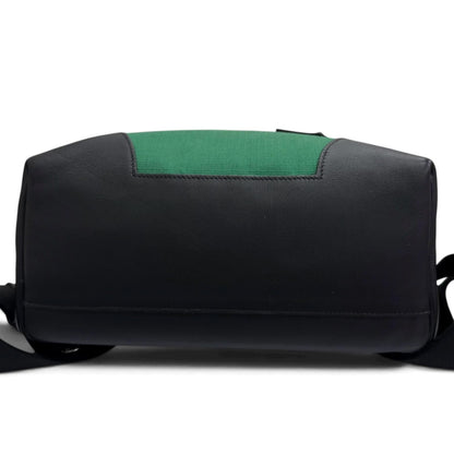 Hermes Toile Bivouac Veau Sac a Dos All Backpack Vert Moyane Noir — view 6
