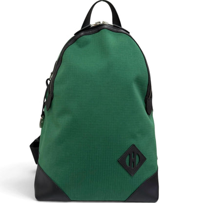 Hermes Toile Bivouac Veau Sac a Dos All Backpack Vert Moyane Noir
