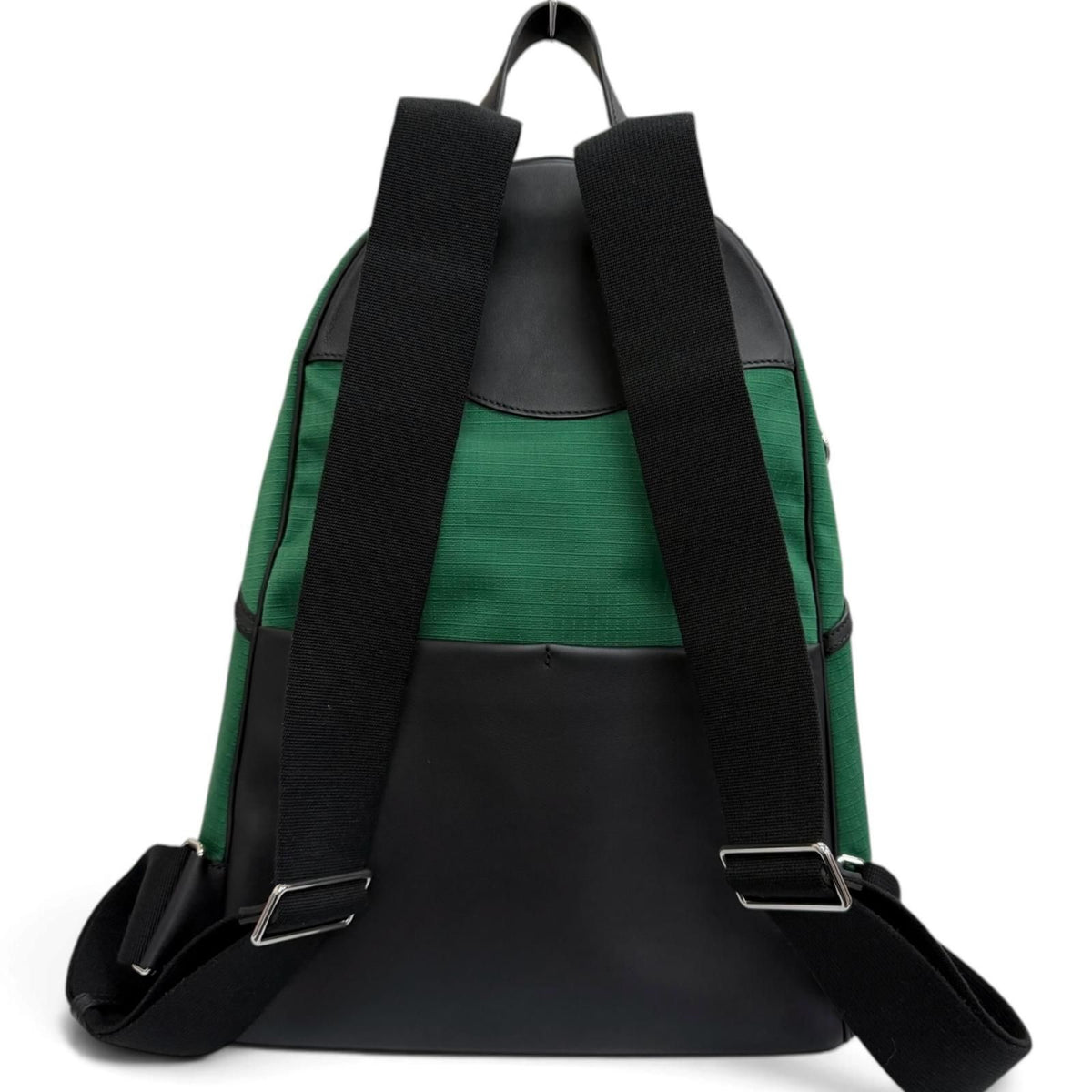 Hermes Toile Bivouac Veau Sac a Dos All Backpack Vert Moyane Noir — view 5