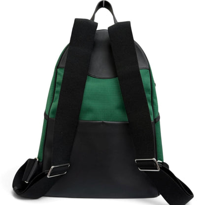 Hermes Toile Bivouac Veau Sac a Dos All Backpack Vert Moyane Noir — view 5