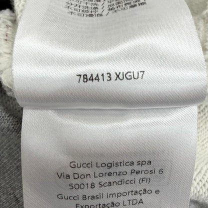 Gucci University Oversized Crew Neck Sweatshirt Light Gray XS — view 8