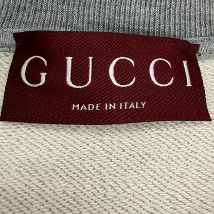 Gucci University Oversized Crew Neck Sweatshirt Light Gray XS — view 6