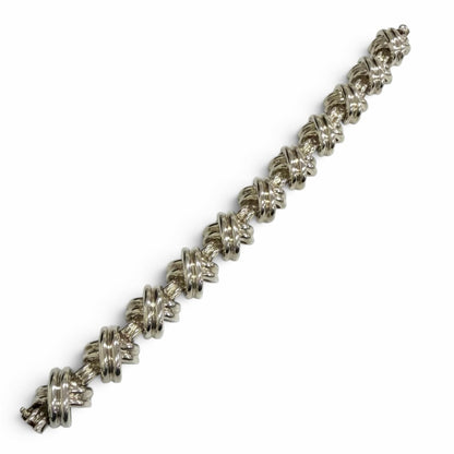 Tiffany & Co Vintage Signature Link Motif Bracelet Silver — view 3