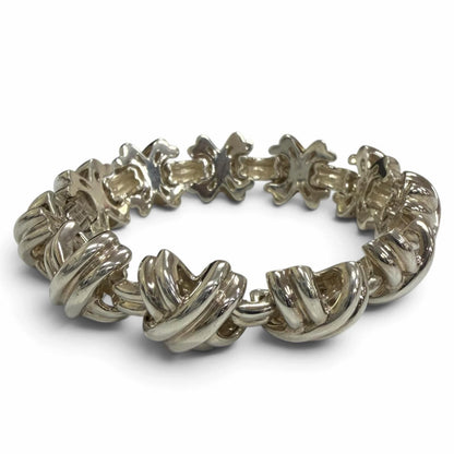 Tiffany & Co Vintage Signature Link Motif Bracelet Silver