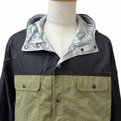 Moncler Donan Giubbotto Reversible Windbreaker Nylon Jacket Khaki Silver — view 3