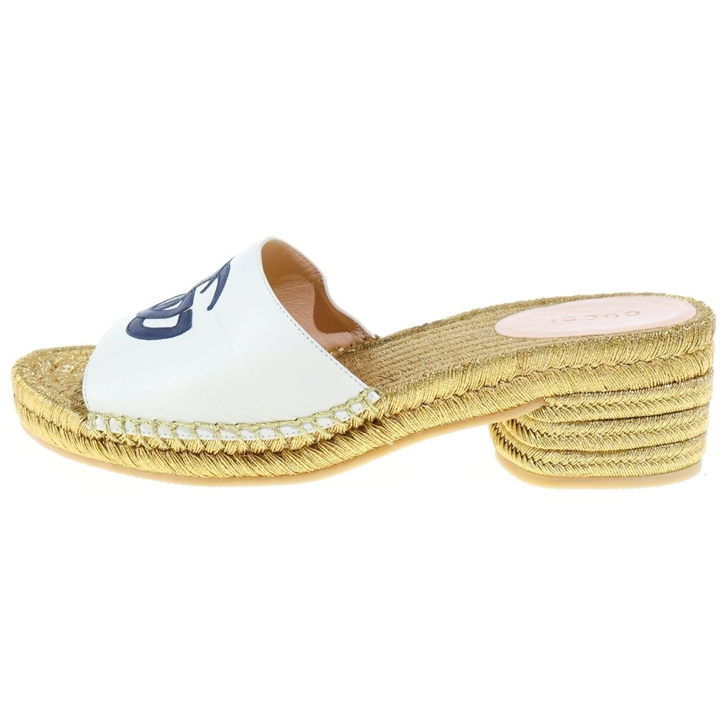 Gucci Interlocking G Sandals Gold — view 2