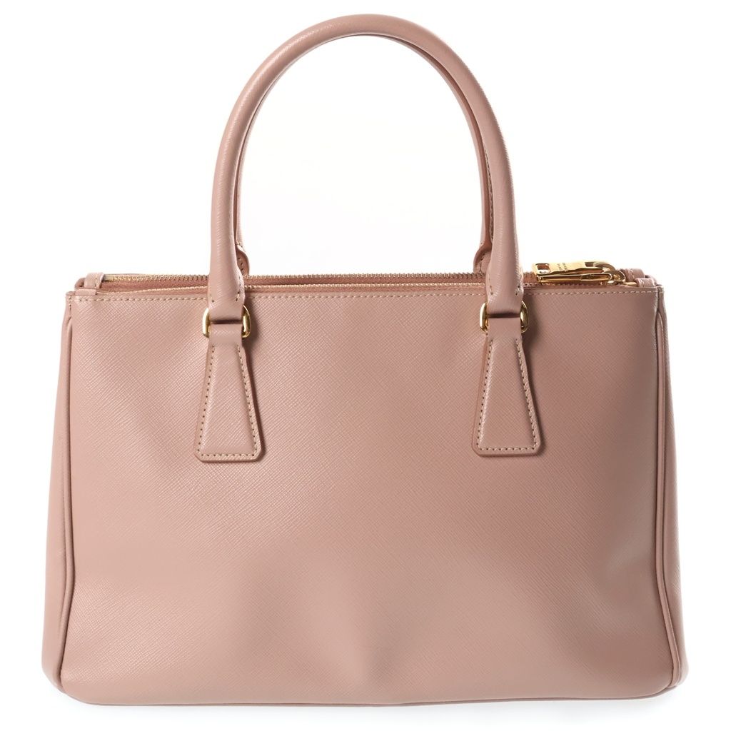 Prada Galleria Handbag Pink Beige Leather Gold — view 2