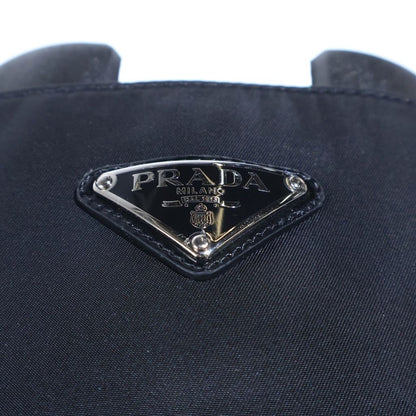 Prada Re-Nylon Knee High Boots Leather Paneled Long Triangle Logo Zip Black — view 6