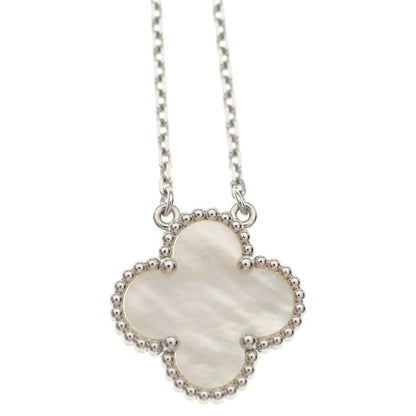 Van Cleef & Arpels Vintage Alhambra Mother of Pearl Necklace 18k White Gold — view 3