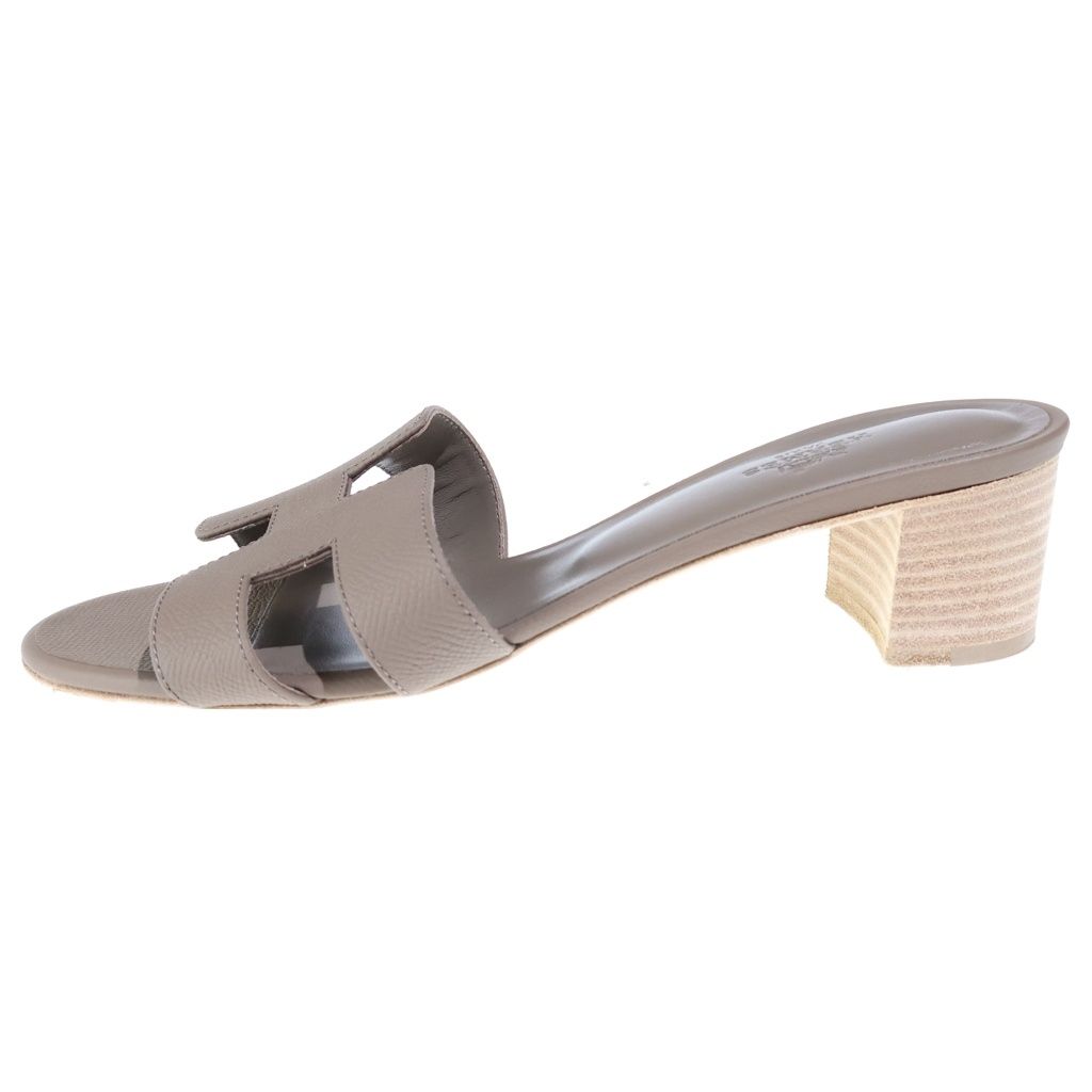 Hermes Oasis Sandals Etoupe Leather — view 2