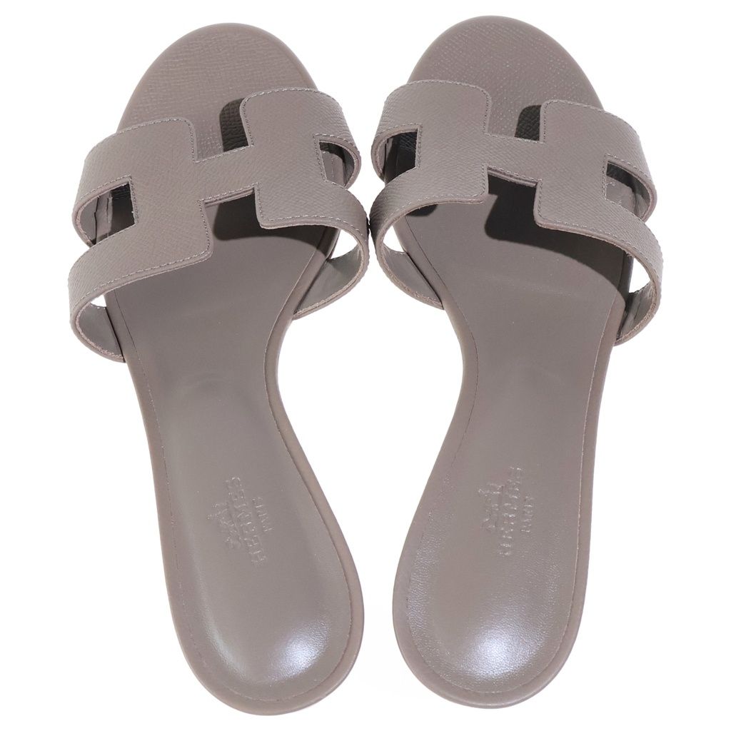 Hermes Oasis Sandals Etoupe Leather — view 4