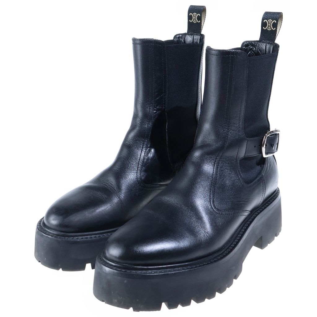 Celine Bulky Lace-up Boots Black — view 2