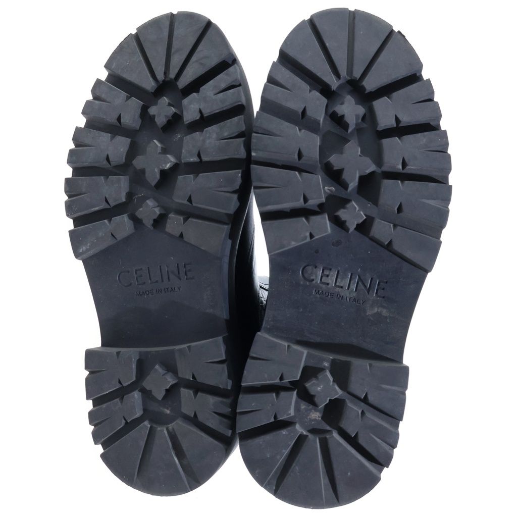 Celine Bulky Lace-up Boots Black — view 5