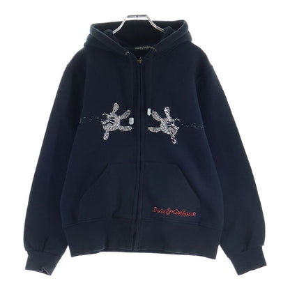 Dolce & Gabbana Mickey Mouse Rhinestone Hoodie Black — view 2
