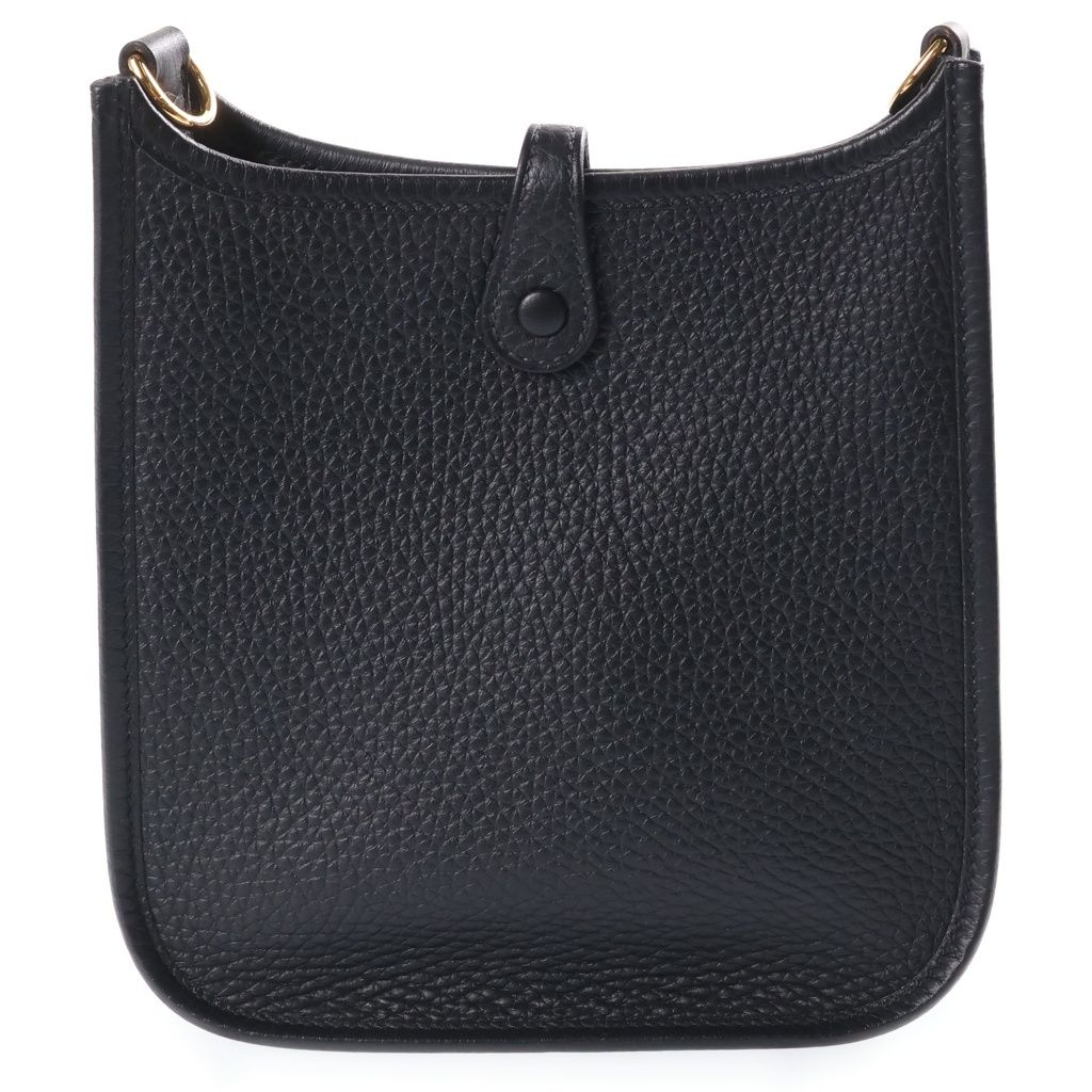 Hermes Evelyne Amazon TPM Black Taurillon Clemence Gold Shoulder Bag — view 2