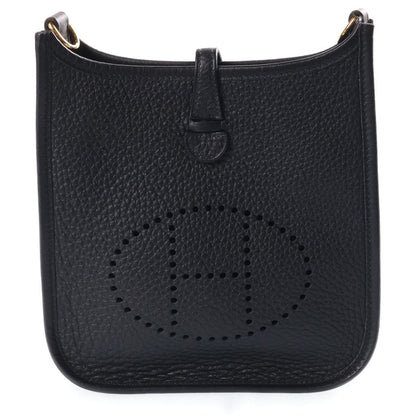 Hermes Evelyne Amazon TPM Black Taurillon Clemence Gold Shoulder Bag