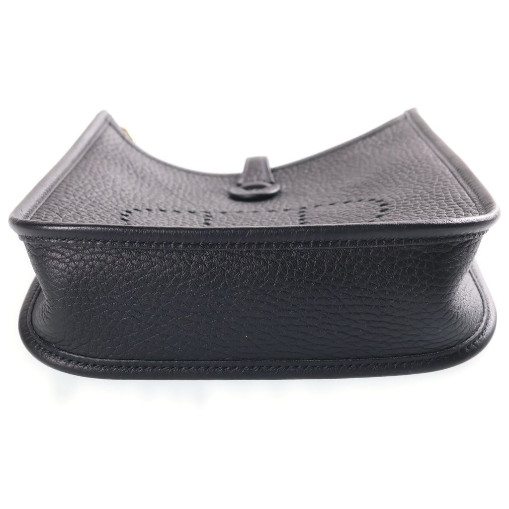 Hermes Evelyne Amazon TPM Black Taurillon Clemence Gold Shoulder Bag — view 4