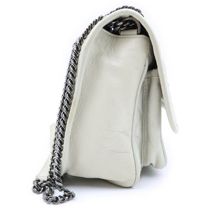 Saint Laurent Paris Niki Baby Chain Shoulder Bag Ivory Leather — view 3