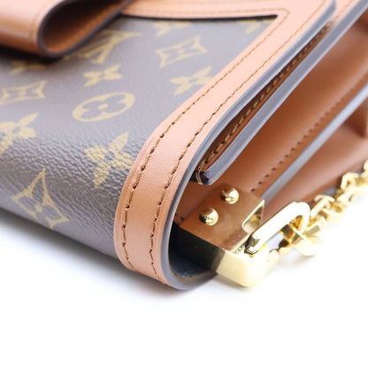 Louis Vuitton Monogram Reverse Dauphine MM Leather Chain Shoulder Bag Brown — view 6