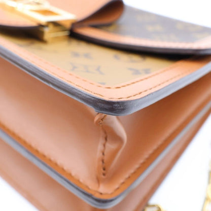 Louis Vuitton Monogram Reverse Dauphine MM Leather Chain Shoulder Bag Brown — view 5