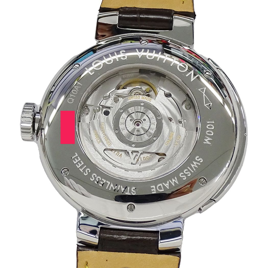 Louis Vuitton Watch Tambour Orientation Date Automatic Stainless Steel Leather — view 7