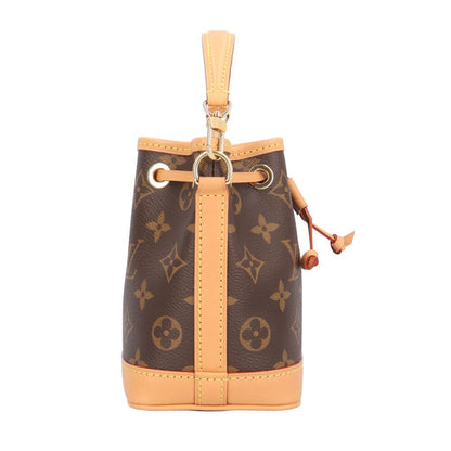 Louis Vuitton Nano Noe Monogram Shoulder Bag Canvas Brown — view 4
