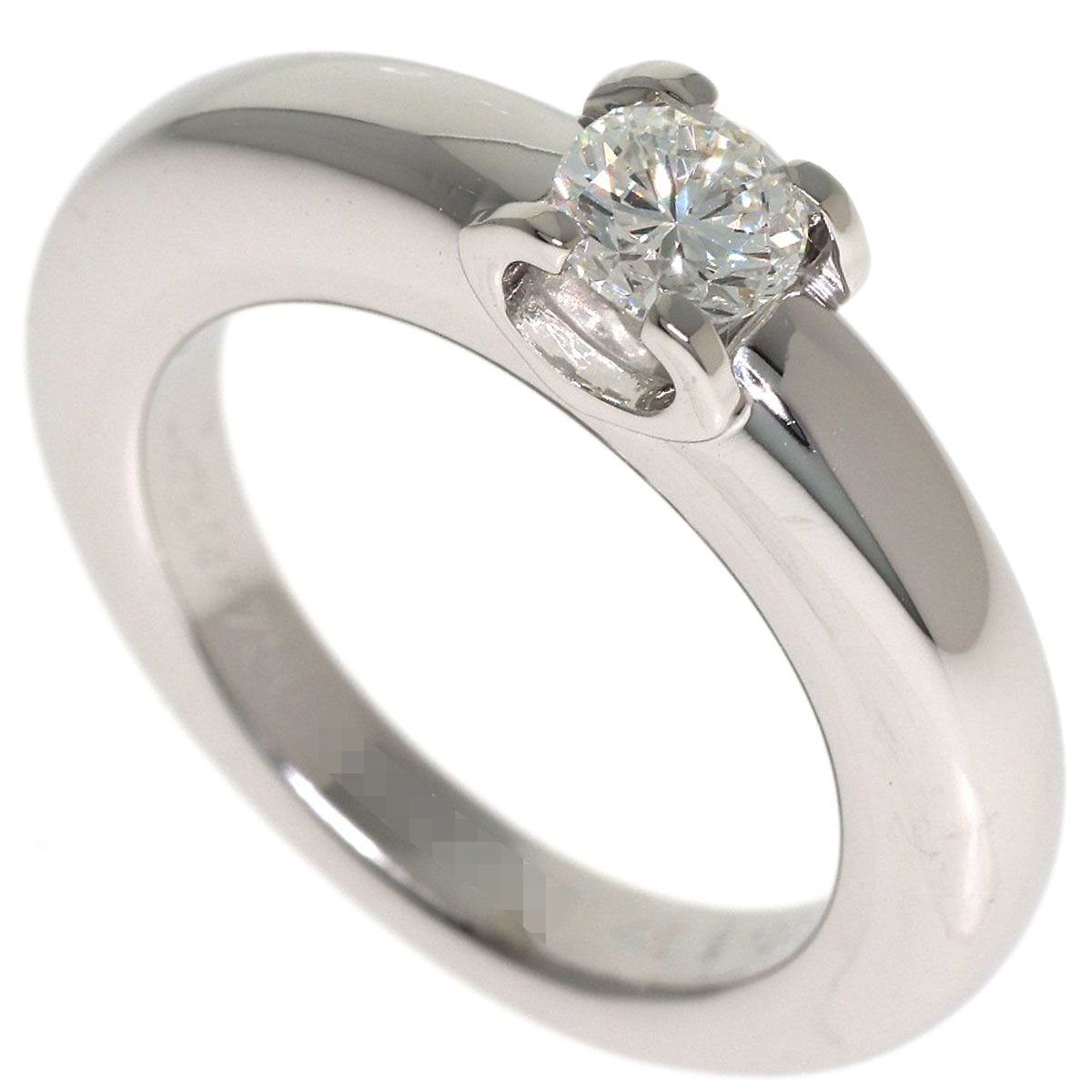 Cartier C de Cartier Solitaire Diamond 46 Ring 18k White Gold