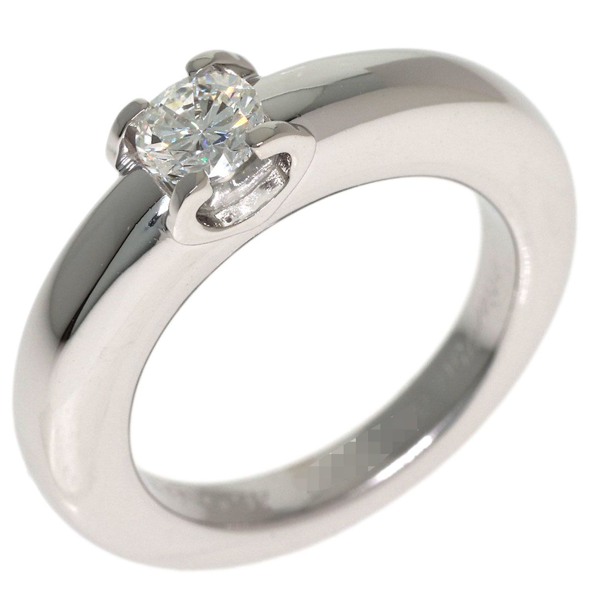 Cartier C de Cartier Solitaire Diamond 46 Ring 18k White Gold — view 2