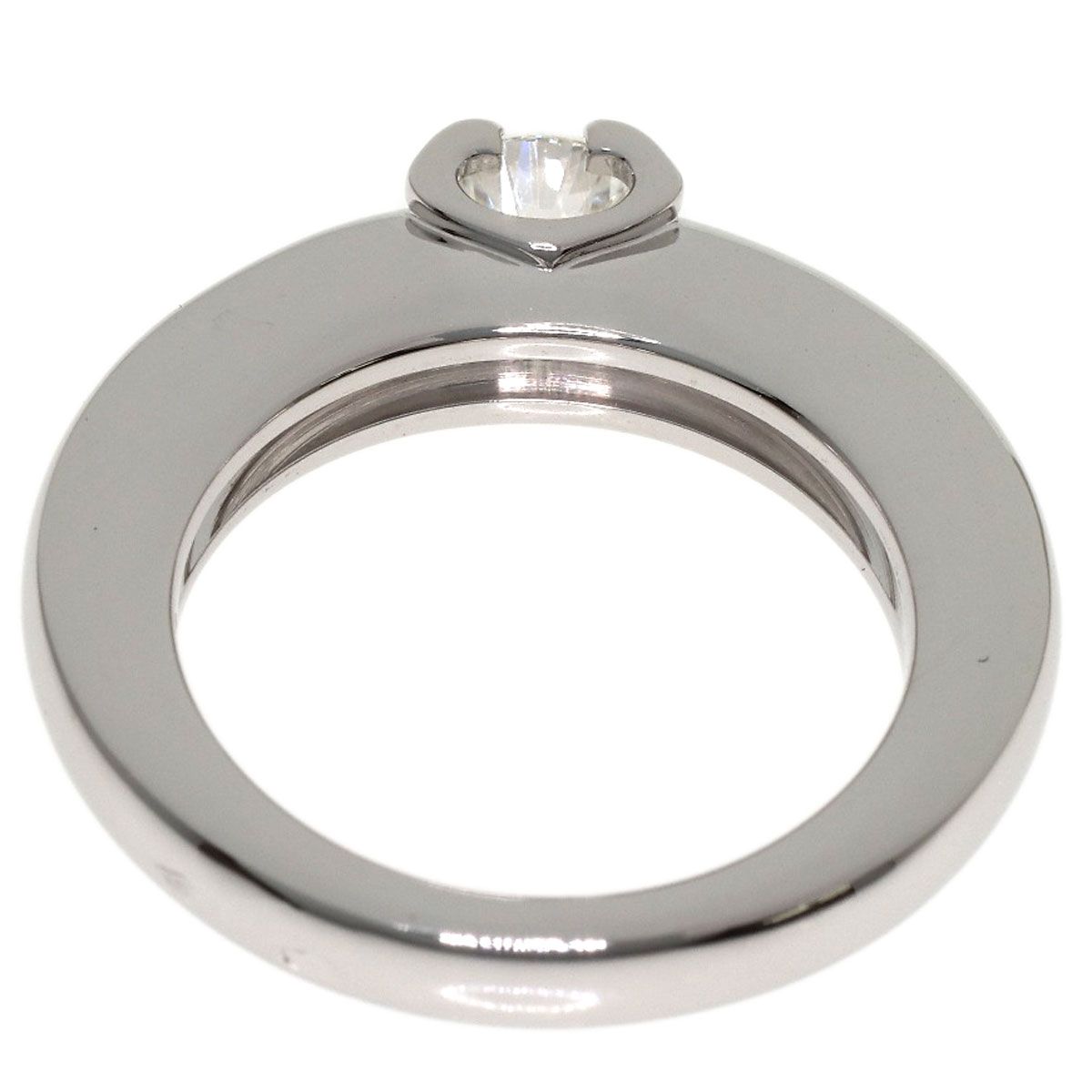 Cartier C de Cartier Solitaire Diamond 46 Ring 18k White Gold — view 4