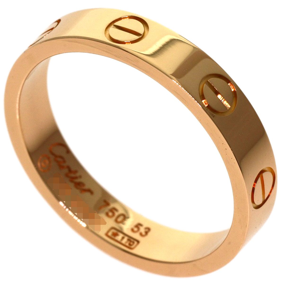 Cartier Mini Love Ring 53 18k Pink Gold