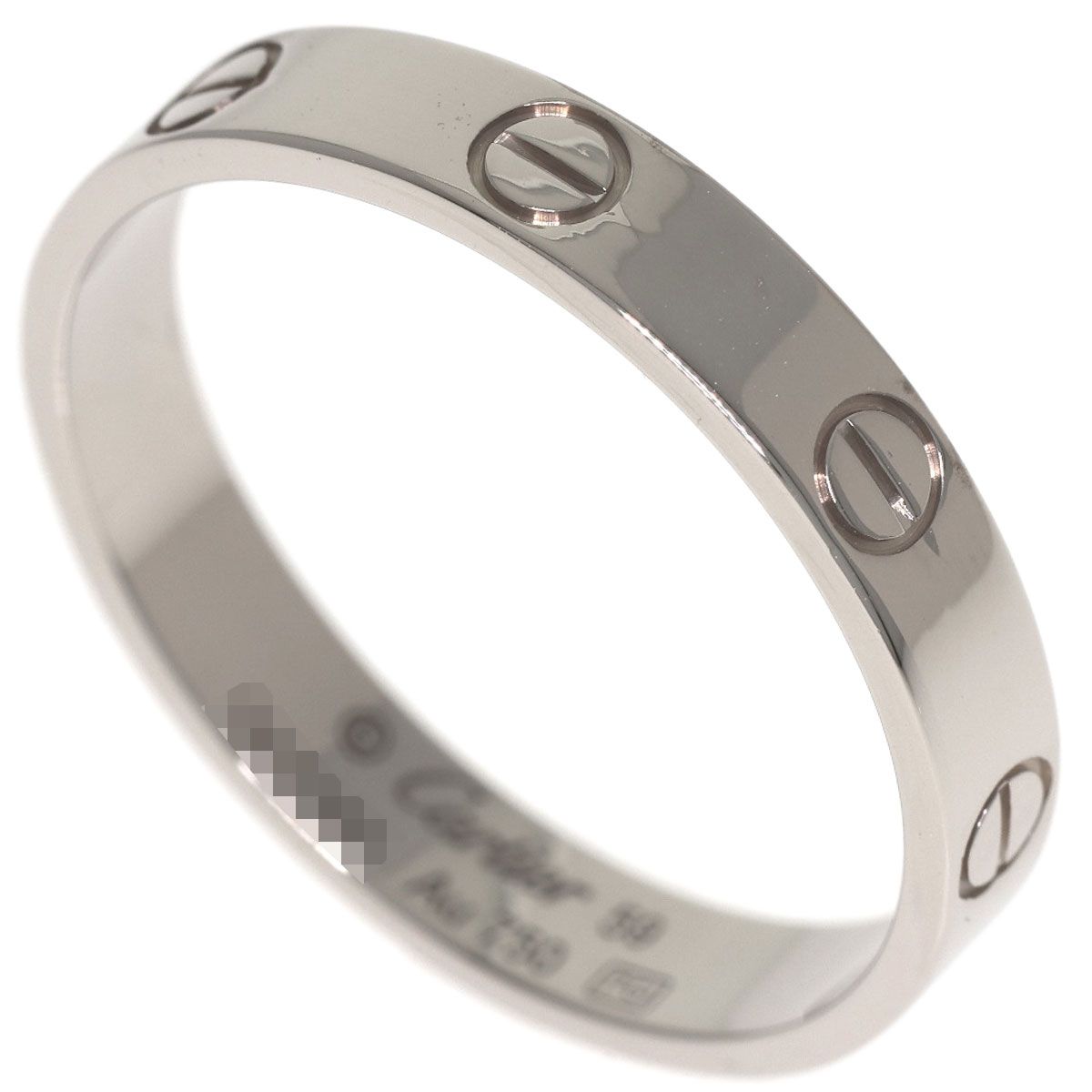 Cartier Mini Love Ring 59 18k White Gold