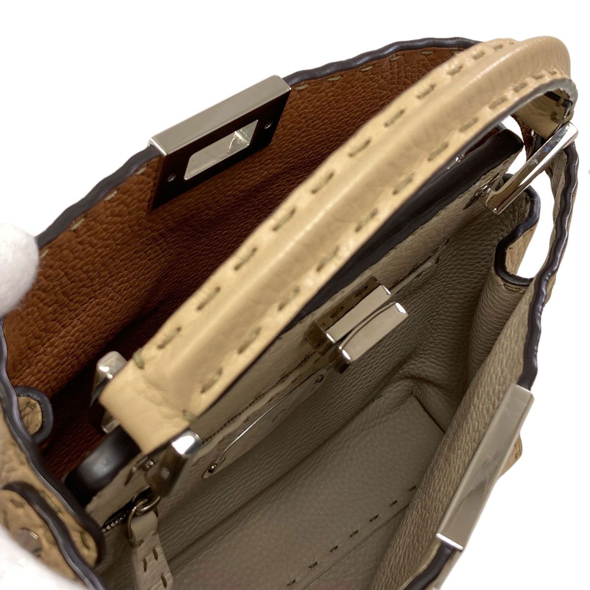 Fendi Peekaboo Essential Selleria 2-Way Handbag Calfskin — view 5