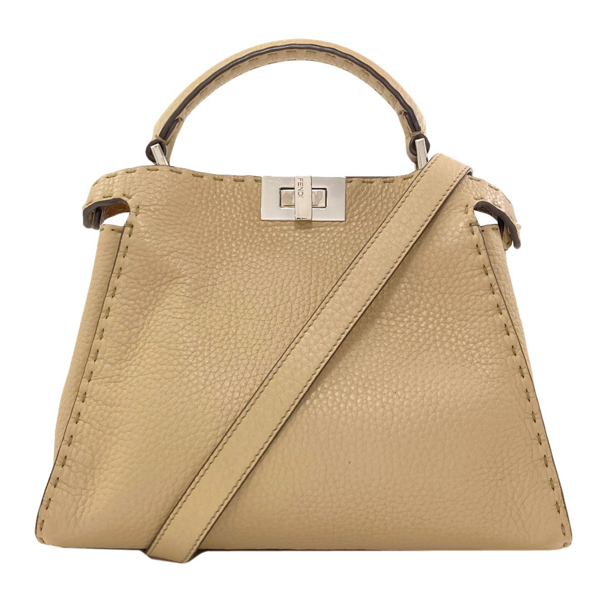 Fendi Peekaboo Essential Selleria 2-Way Handbag Calfskin