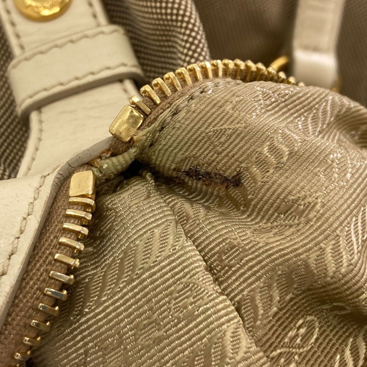 Prada Logo Tote Bag Canvas — view 8