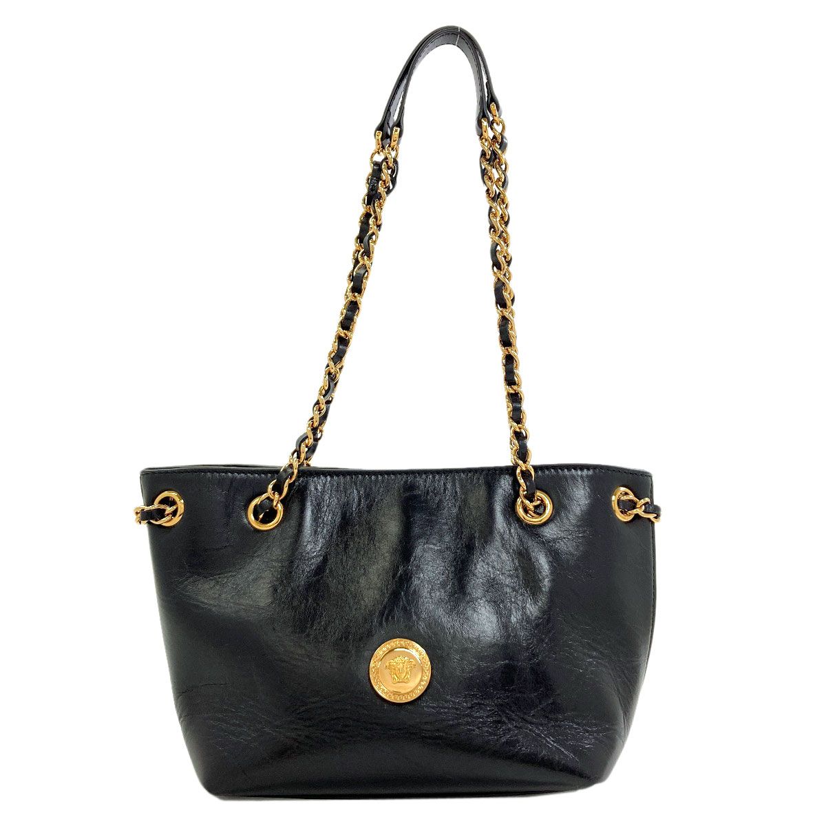 Versace Medusa Logo Tote Bag Calfskin