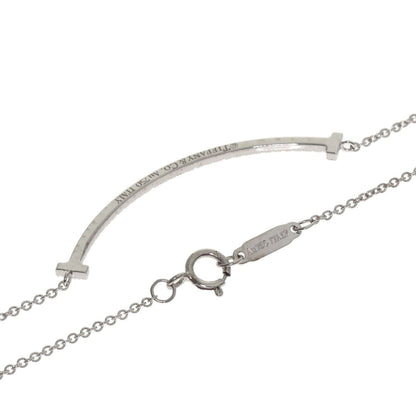 Tiffany & Co T Smile Small Diamond Necklace 18k White Gold — view 2