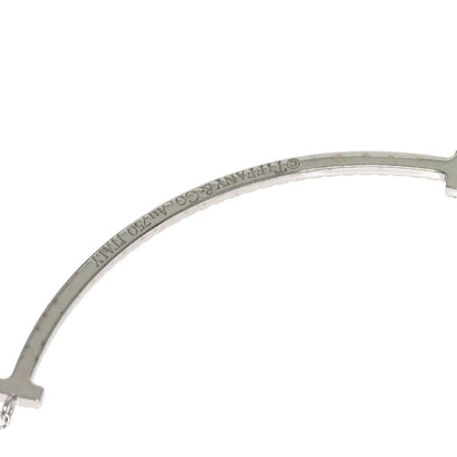 Tiffany & Co T Smile Small Diamond Necklace 18k White Gold — view 5