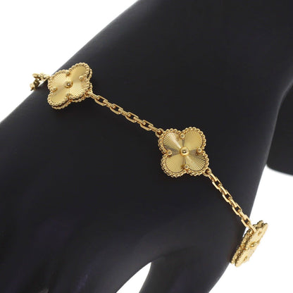 Van Cleef & Arpels Vintage Alhambra Guilloche Bracelet 18k Yellow Gold — view 7