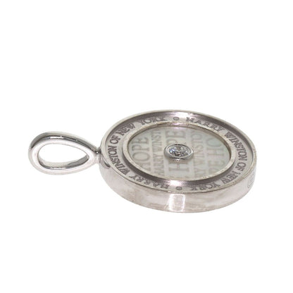 Harry Winston Hope Collection Shell Diamond Pendant 18k White Gold — view 3