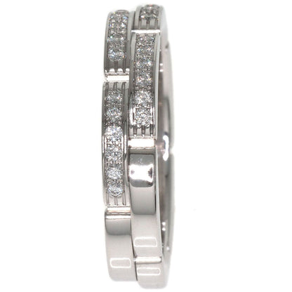 Cartier Maillon Panthere Row Diamond 55 Ring 18k White Gold — view 3