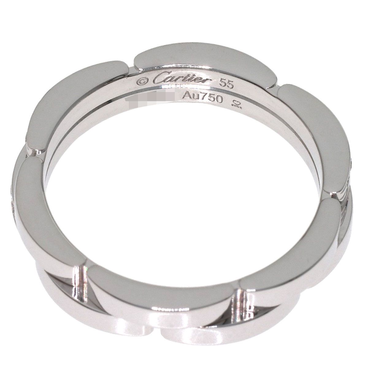 Cartier Maillon Panthere Row Diamond 55 Ring 18k White Gold — view 4