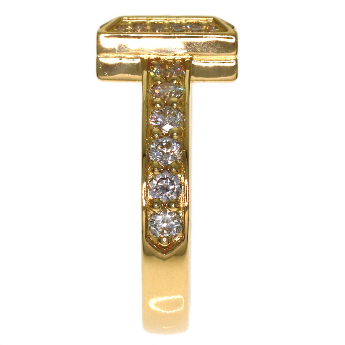 Tiffany & Co T One Diamond Ring 18k Yellow Gold — view 3