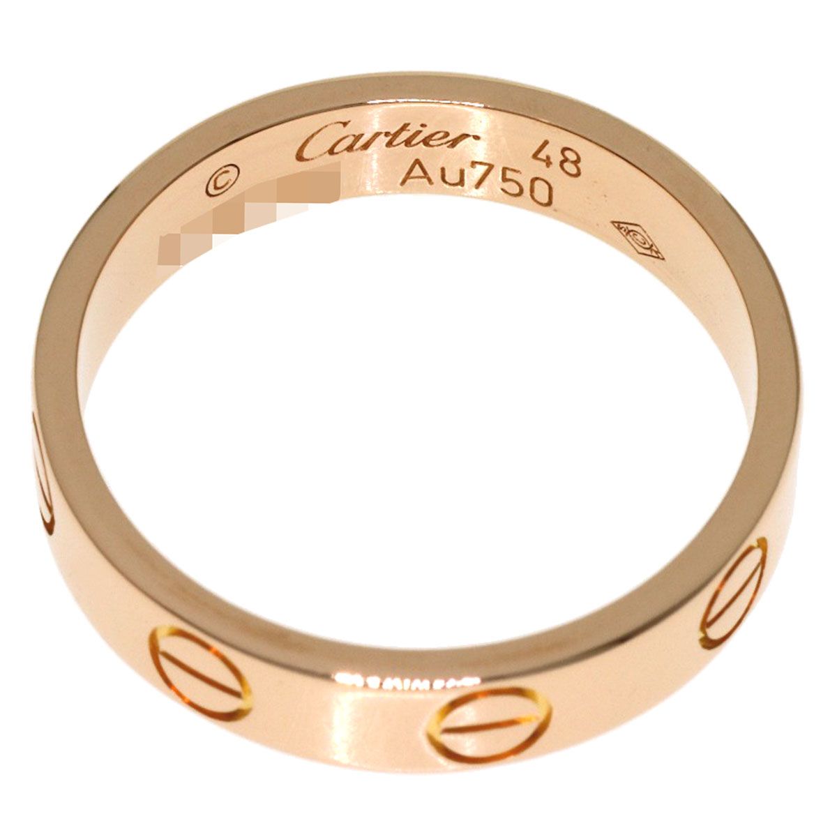 Cartier Mini Love Ring 48 18k Pink Gold — view 4