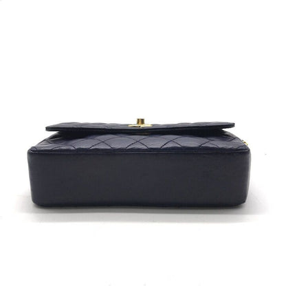 Chanel CC Logo Mini Quilted Leather Chain Shoulder Bag Vintage Navy — view 3