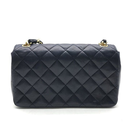 Chanel CC Logo Mini Quilted Leather Chain Shoulder Bag Vintage Navy — view 2