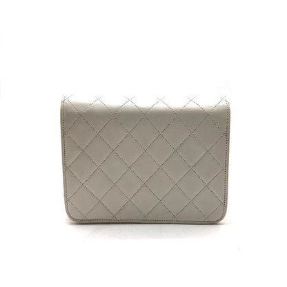 Chanel CC Logo Mini Quilted Chain Shoulder Bag Crossbody Leather White — view 2
