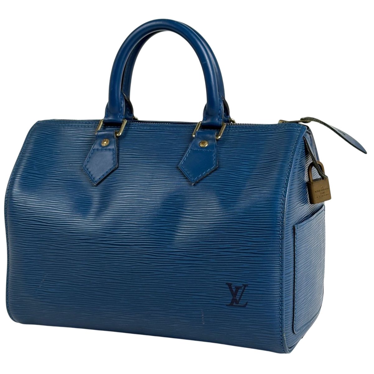 Louis Vuitton Speedy 25 Handbag Epi Toledo Blue