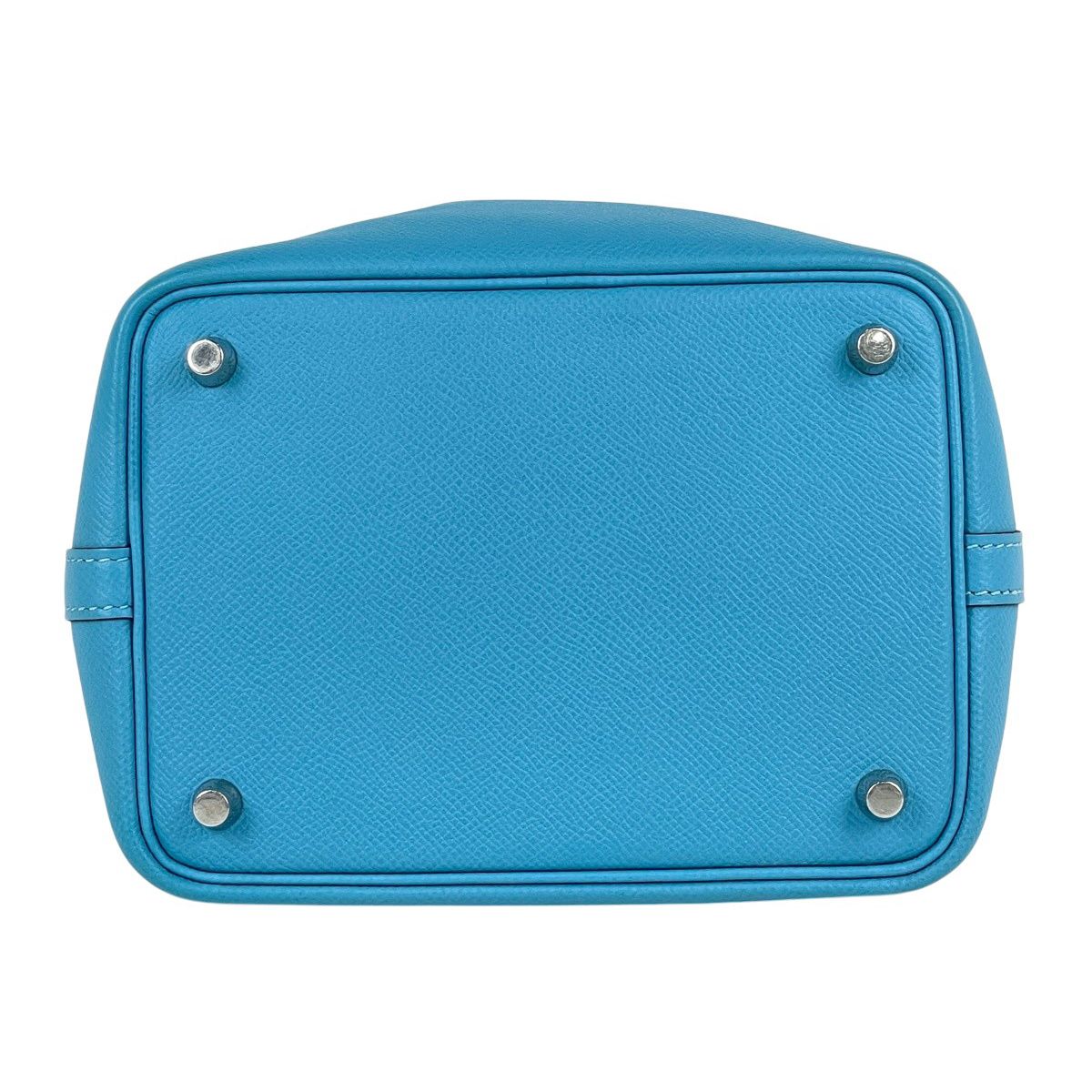 Hermes Picotin Lock PM Tresage Mini Bag Veau Epsom Blue Nord — view 5