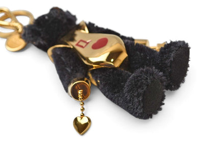 Prada Key Ring Key Holder Bear Trick Lucky Star Robot Black Gold — view 4