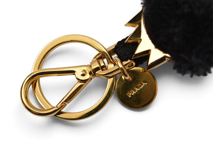 Prada Key Ring Key Holder Bear Trick Lucky Star Robot Black Gold — view 5